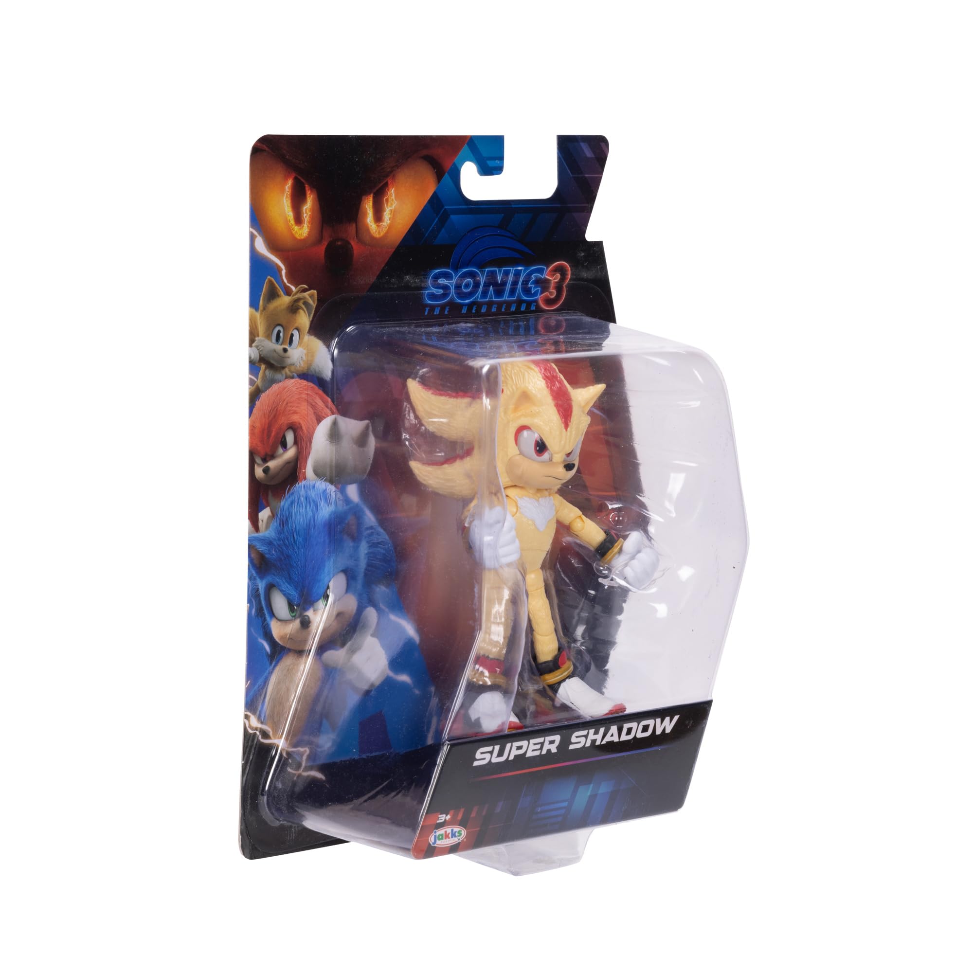 Sonic The Hedgehog Sonic 3 Movie Super Shadow Action Figure by Jakks Pacific 13 cm Tall Highly Poseable for Boys/Girls Officially Licensed Sonic 3 Movie, Recommended Age 3+ - Image 6