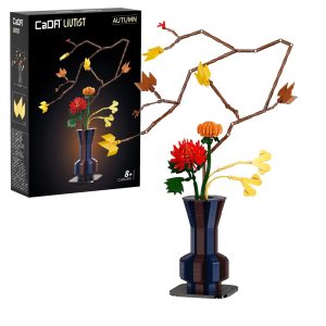 CaDA Oriental Autumn Floral Art - 795 Pieces - Self-Build Brick Building Block Model C59025W