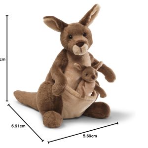 Kangaroo Stuffed Animal Brown Soft Plush Toy 10 Inch