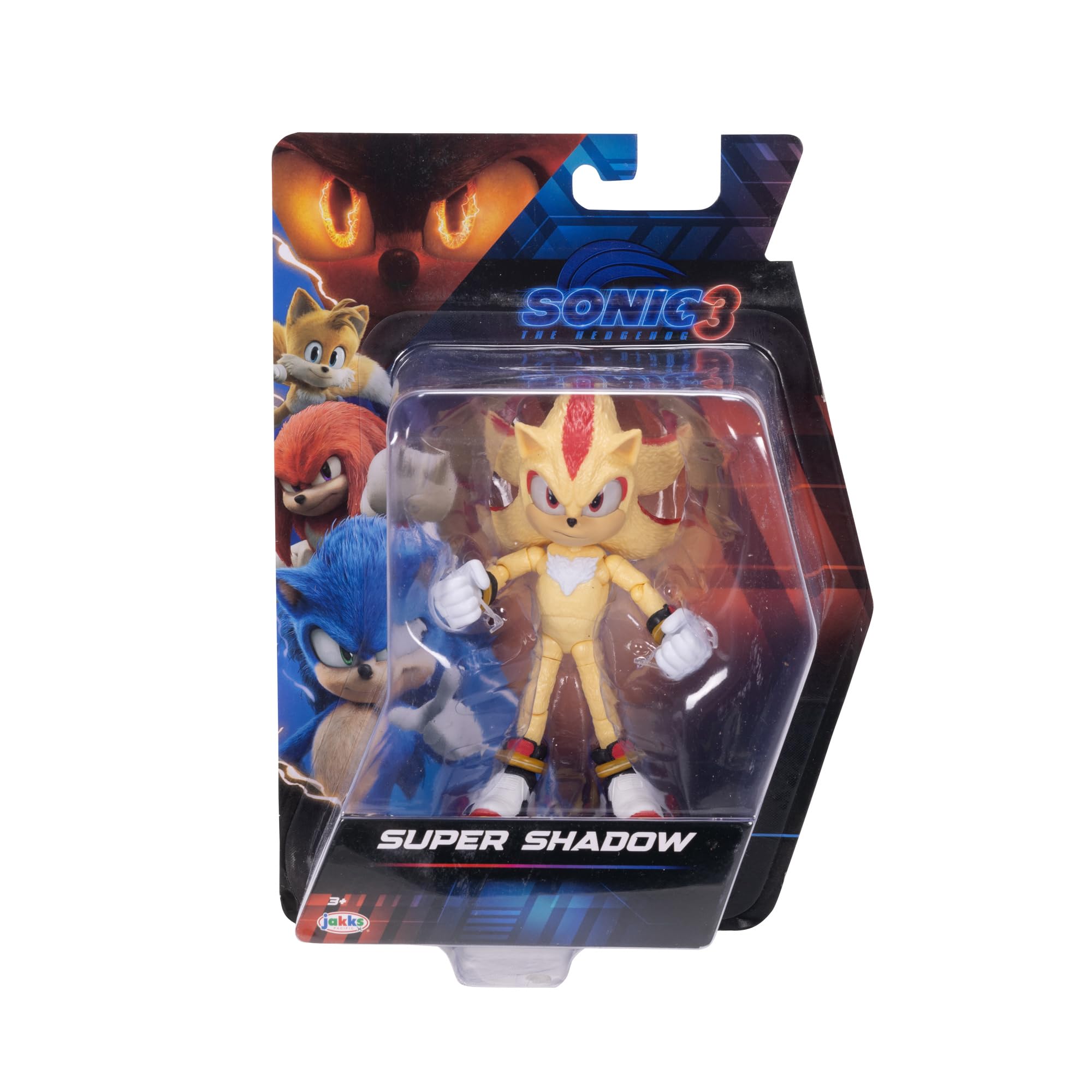 Sonic The Hedgehog Sonic 3 Movie Super Shadow Action Figure by Jakks Pacific 13 cm Tall Highly Poseable for Boys/Girls Officially Licensed Sonic 3 Movie, Recommended Age 3+ - Image 9