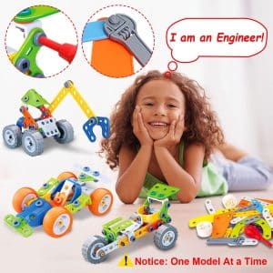 Tsomtto 167PCS Building Kit STEM Toys for 5 6 7 8+ Year Old Boys Girls Educational Autism Sensory Toy Set Stem Projects Kids Ages 3-5 4-8 8-12 Creative Learning Games Steam Activities Gifts