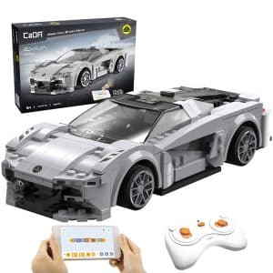 CaDA C51071W 308PCS Lotus Evija Race Car APP and Remote Dual Mode Control Car Building Blocks Toy Set