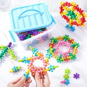 300PCS Interlocking Building Block Stem Toy with Carrying Case