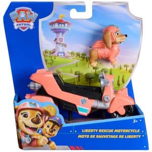 PAW Patrol, Liberty Rescue Motorcycle, Toy Bike with Collectible Action Figure, Sustainably Minded Kids Toys for Boys and Girls Ages 3 and Up