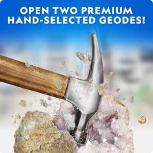 National Geographic Rock Collection for Kids – 200+ Piece Crystals and Gemstones Set Includes Geodes and Real Fossils, Rocks and Minerals Science Kit
