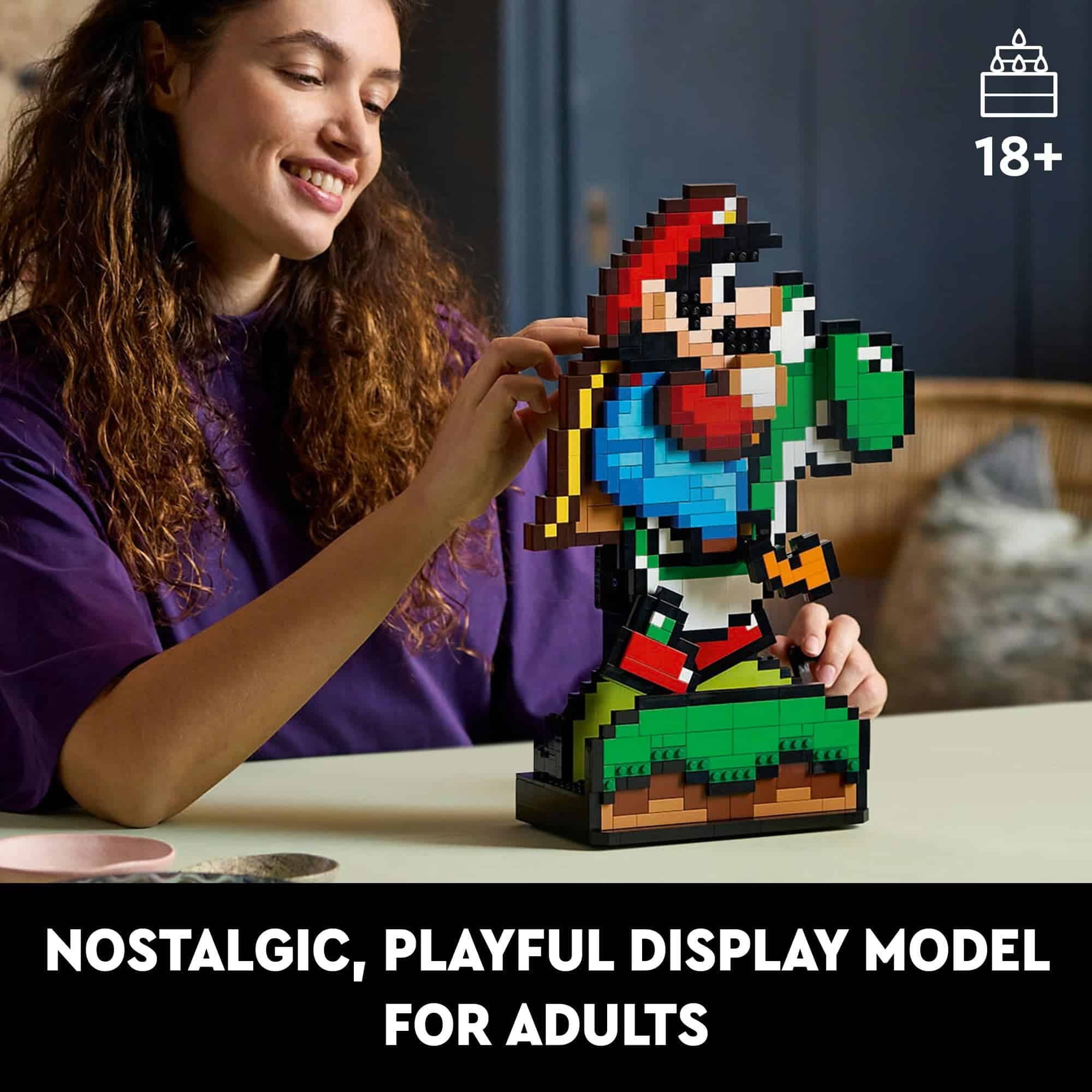 LEGO Super Mario Super Mario World: Mario & Yoshi 71438 Nintendo Collectible Set, Pixelated Figures, Toy for Adult Fans, Playful Display Model, Fun Room Decor - Image 4