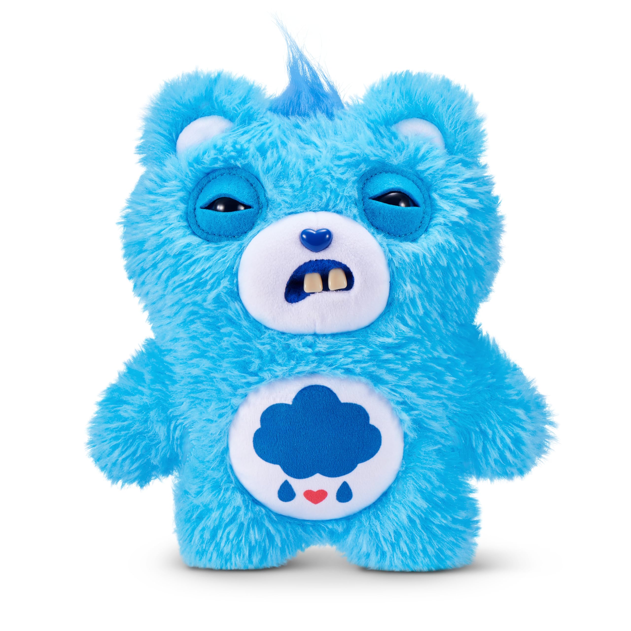 Fuggler Care Bears 23 cm Plush Toy (Grumpy Bear) by ZURU - Funny Ugly Monster Cuddly Toy with Human-Like Teeth, Collectable Plush for Children, Teenagers, Adults & Crossover Fans - Image 4