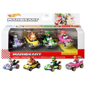 Mario Kart Die-Cast Car 4 Pack Hot Wheels