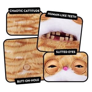 Fuggler Alley Cats 22 cm Plush Toy (Stinkface) by ZURU - Funny Ugly Monster Cuddly Toy with Human-Like Teeth, Collectable for Children, Twens, Teens & Cat Lovers