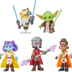 Star Wars Young Jedi Adventures - (Jedi Showdown Pack of All 5 Articulated 4" 10cm Figures)