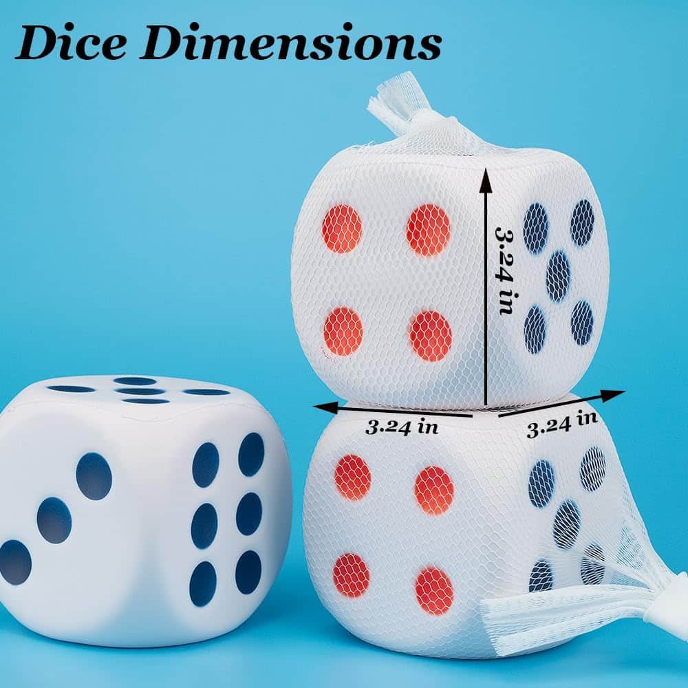 Large Dice Stress Ball, 6 Sided EVA Foam Dice, Anxiety Relief - Image 7