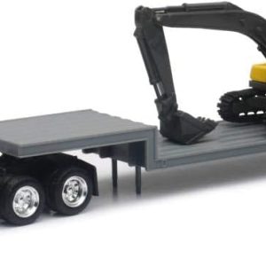 NEWRAY 1:43 SEMI Trailer Kenworth W900 LOWBOY with 1:58 Excavator #15293