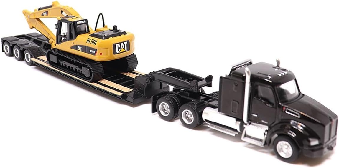 Diecast Masters | 1:87 Scale Kenworth T880s SBFS 40in-Sleeper Tandem Tractor with Lowboy Trailer and Cat 320D L Hydraulic Excavator | Model 84420 - Image 14