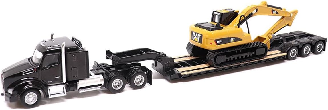 Diecast Masters | 1:87 Scale Kenworth T880s SBFS 40in-Sleeper Tandem Tractor with Lowboy Trailer and Cat 320D L Hydraulic Excavator | Model 84420 - Image 4