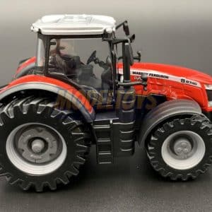 BBURAGO Farm Collection Massey Fergusson Tractor with Friction Miniature Car in Scale 1:43 Red Toy for Children to Collect B18-31613