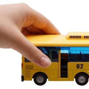 Tayo The Little Bus 120 Metal Die-Casting Bus Toy Push and Go Play Vehicles Toy & Games for Kids, Girls & Boys Animation Character Friends (LANI The Yellow Bus)