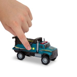 Mighty Fleet Toughest Minis 5" Tough Cab Tow Truck Toy w/Lights & Sounds, Moveable Tow Hook, Realistic Design & Batteries Included - Age 3+
