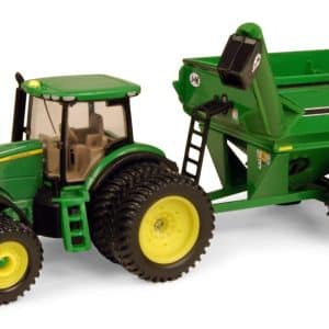 Tomy ERTL John Deere 8320R Tractor with J & M Grain Cart, 1:64 Scale, 45236
