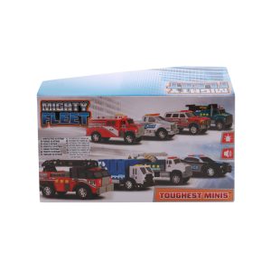 Mighty Fleet Toughest Minis 5" Police Cruiser Toy w/Lights & Sounds, Realistic Design & Batteries Included - Age 3+
