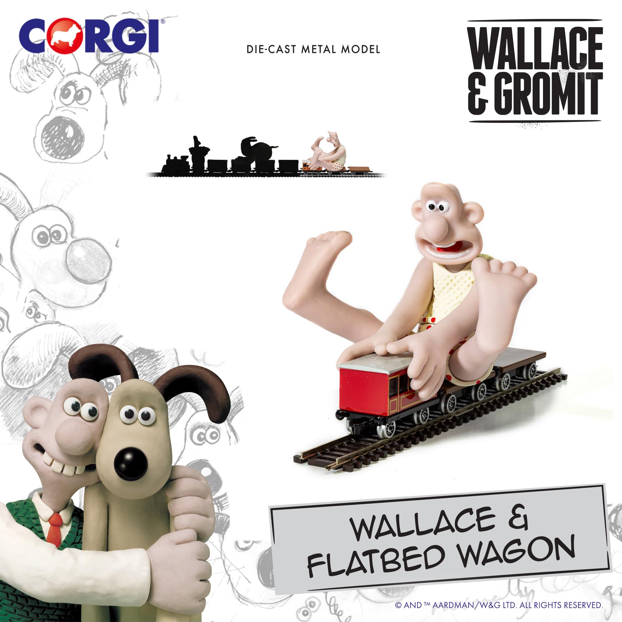 Corgi CC80604 Wallace and Gromit - The Wrong Trousers - Wallace and Flatbed Wagon Classics Diecast Model - Image 2