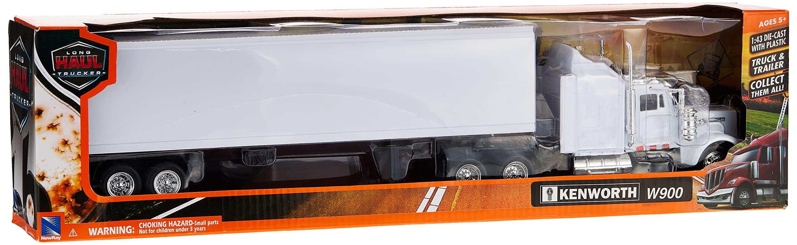 Kenworth W900 Plain White Unmarked 1/43 by New Ray 15843 - Image 3