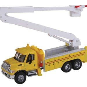 Walthers SceneMaster International 7600 Utility Truck with Bucket Lift, Yellow