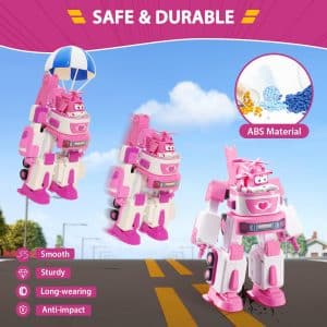 Super Wings - Deluxe Transforming Vehicle | Series 2 | Dizzy | Plane and Bot Vehicle Set | Includes 2 inch Figure