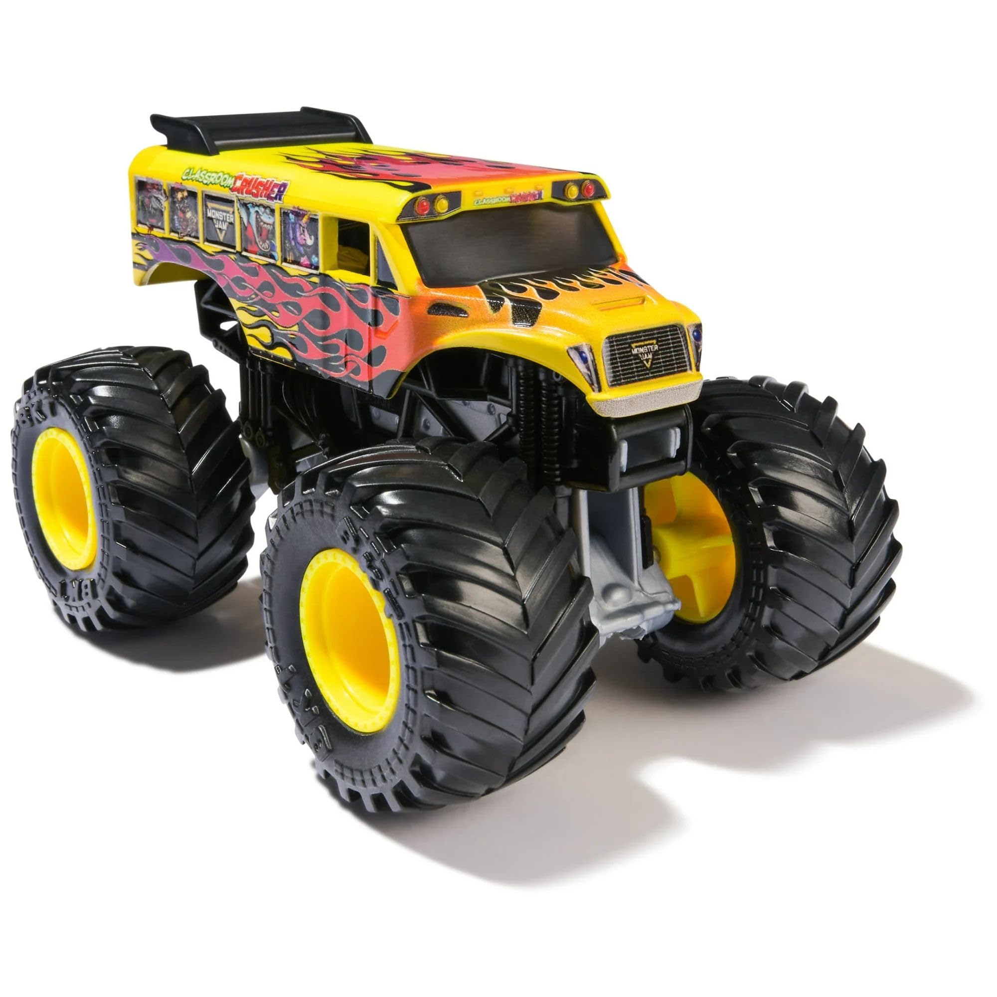 Monster Jam 2025 Official 1:64 Diecast Truck Series 44 Trucks On Duty Classroom Crusher School Bus - Image 2