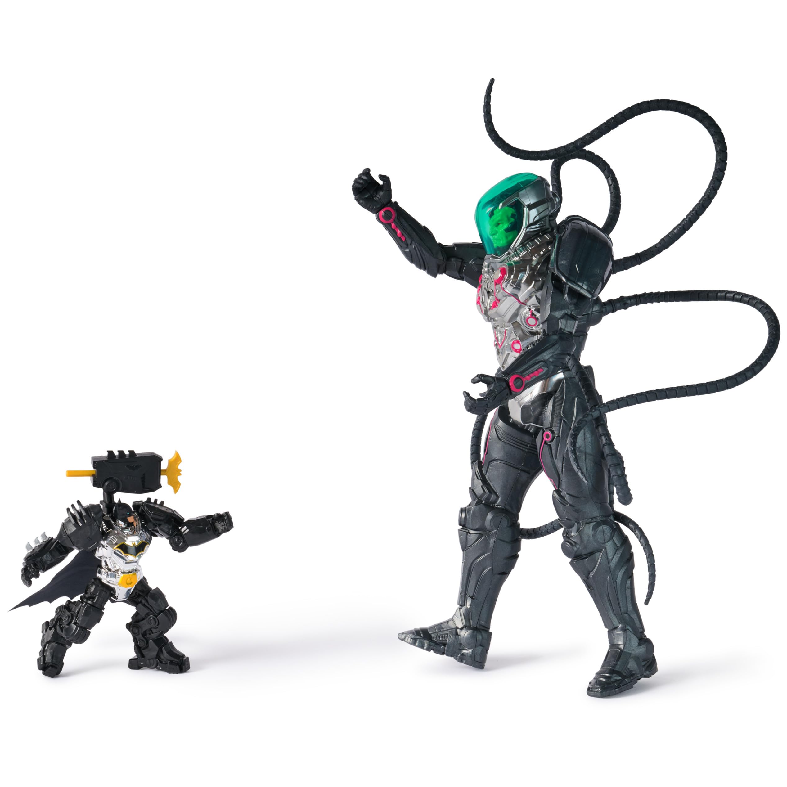 DC Comics, Metal Force Brainiac vs. Batman Action Figure Pack, 12-Inch Extra Large Brainiac, Exclusive 4-inch Batman Figure, Includes Character Card, Kids Toys for Boys and Girls Ages 4+ - Image 4