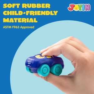 16 Cartoon Cars, Soft Rubber Toy Car Set, Mini Toy Vehicles, Bath Toy Car for Toddlers, Boys and Girls Birthday, Summer Beach and Pool Activity, Party Favors for Kids
