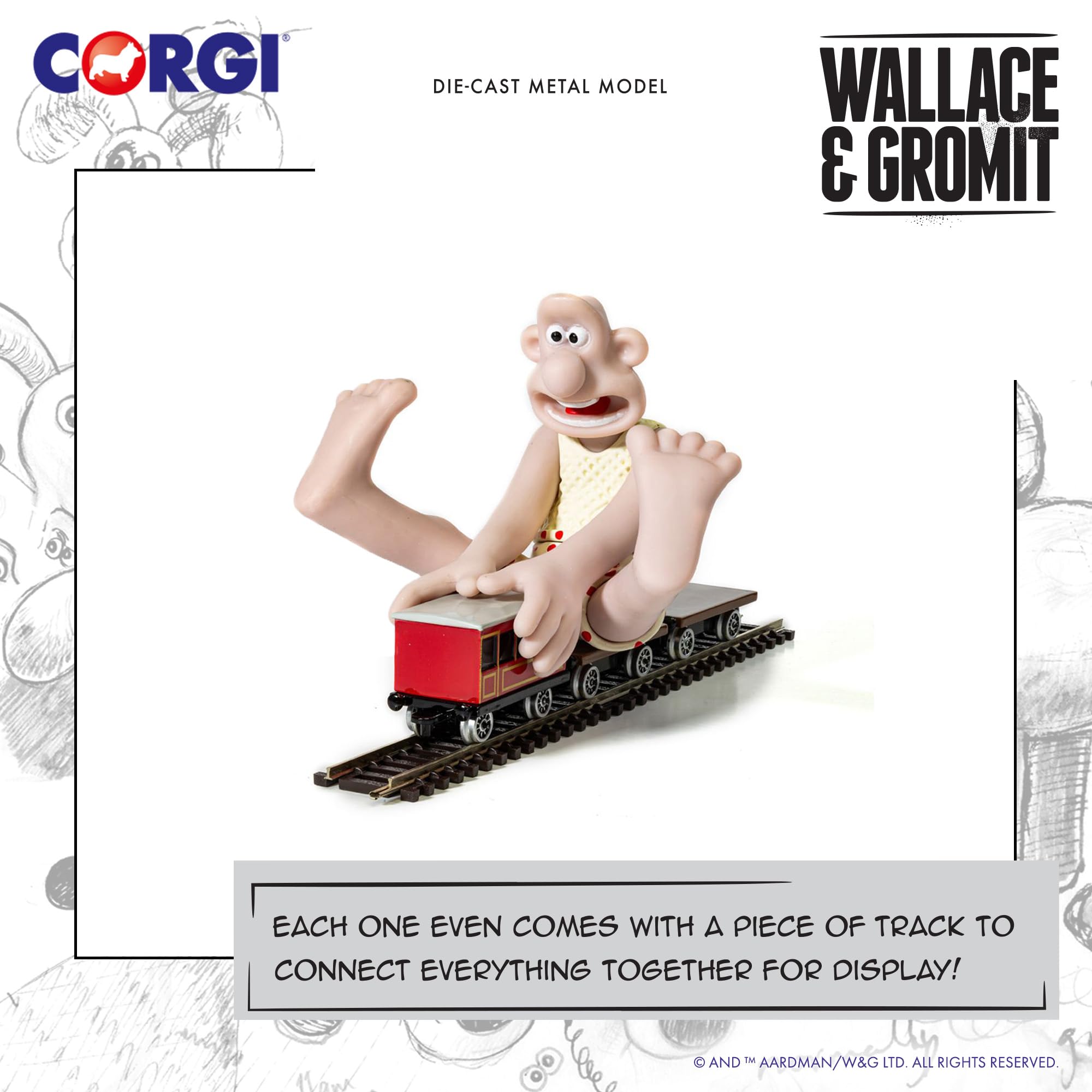 Corgi CC80604 Wallace and Gromit - The Wrong Trousers - Wallace and Flatbed Wagon Classics Diecast Model