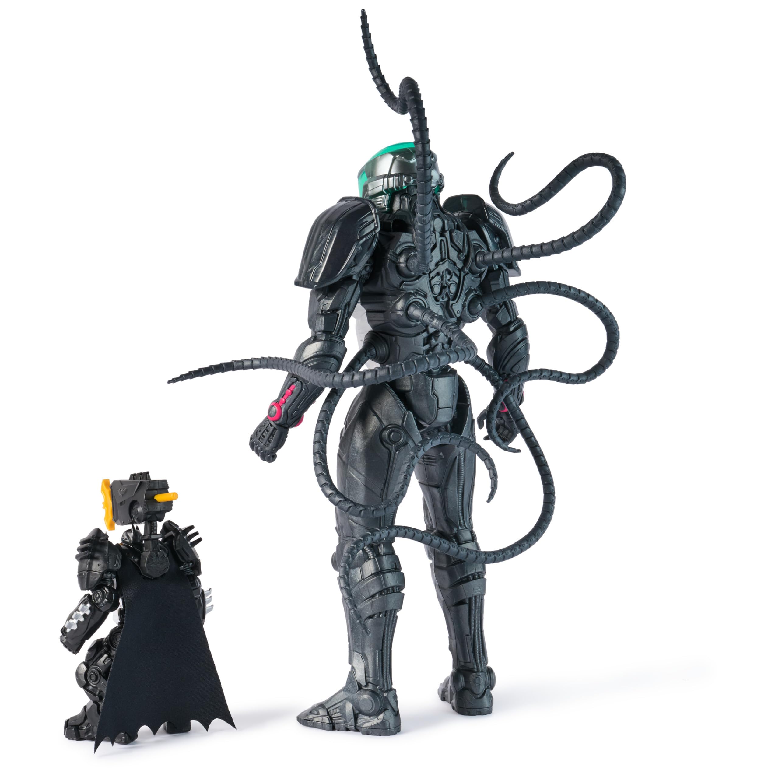 DC Comics, Metal Force Brainiac vs. Batman Action Figure Pack, 12-Inch Extra Large Brainiac, Exclusive 4-inch Batman Figure, Includes Character Card, Kids Toys for Boys and Girls Ages 4+ - Image 7