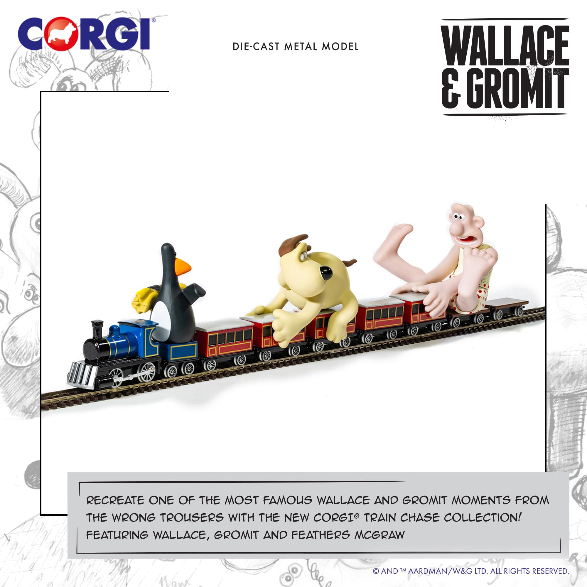 Corgi CC80604 Wallace and Gromit - The Wrong Trousers - Wallace and Flatbed Wagon Classics Diecast Model - Image 5