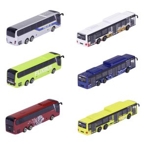 Majorette 212053159 Man City Toy Bus with Freewheel and Suspension, Metal Body, 13 cm Long, for Children from 3 Years, Pack of 1, Multicoloured