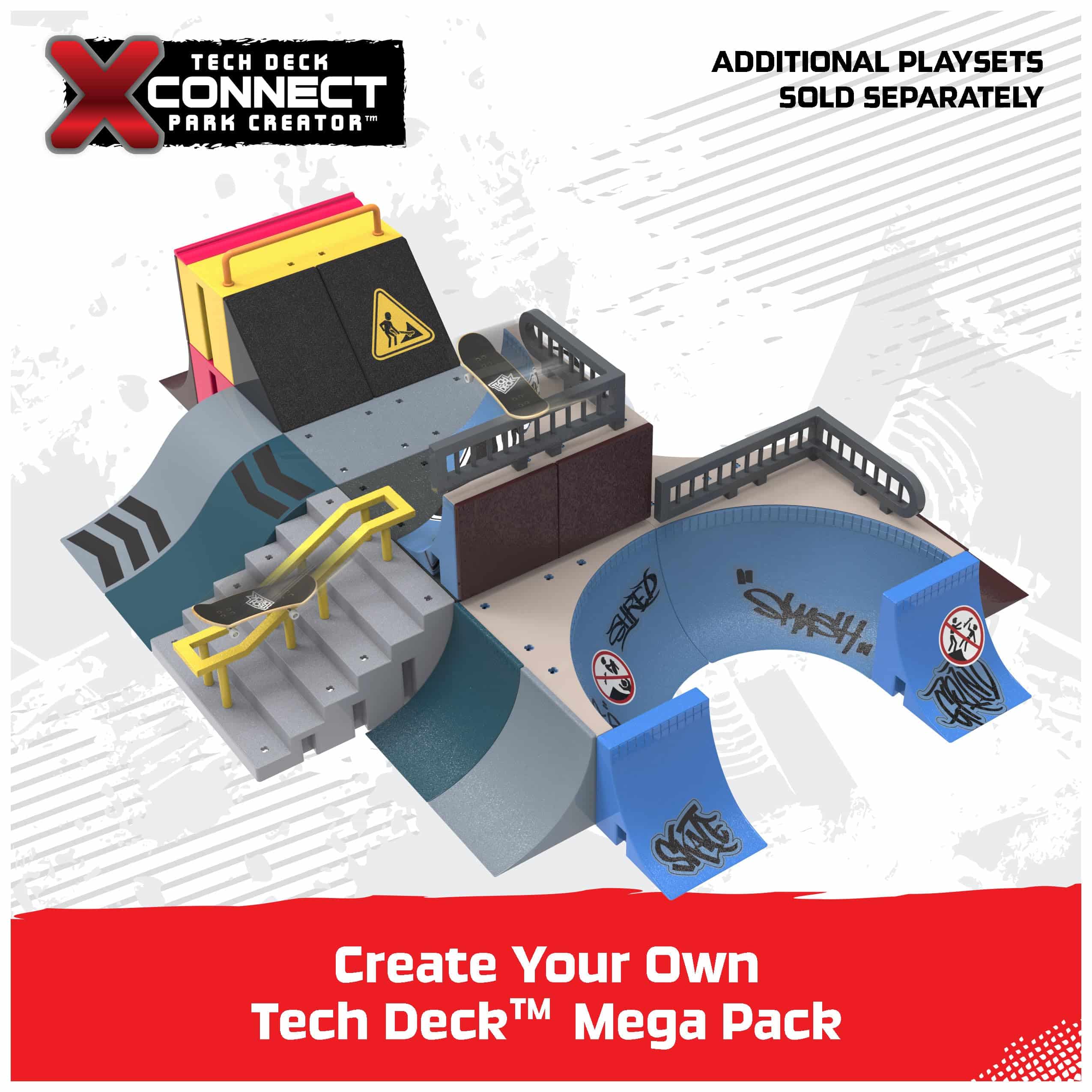 Tech Deck, Nyjah Rail Shredder Skatepark, X-Connect Park Creator, Customisable Ramp Set with Exclusive Fingerboard, Kids’ Toy for Ages 6 and up - Image 8