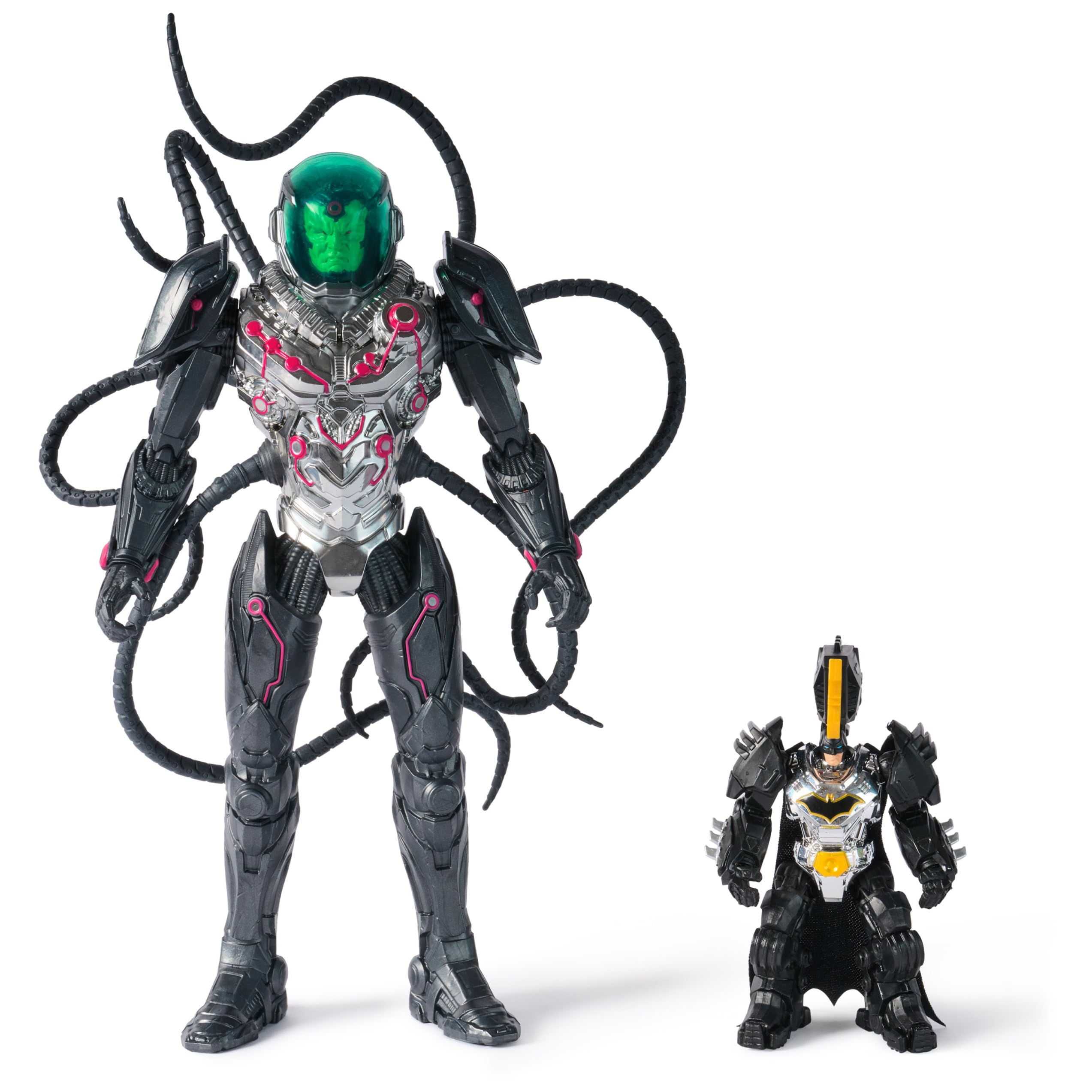 DC Comics, Metal Force Brainiac vs. Batman Action Figure Pack, 12-Inch Extra Large Brainiac, Exclusive 4-inch Batman Figure, Includes Character Card, Kids Toys for Boys and Girls Ages 4+ - Image 9