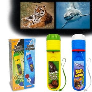 Pup Go 2-Pack Wild Animal & Seaworld Torch and Projector with 6 Discs and 48 Images, Ideal Toys for Boys, Cool Kids Torch, Educational Science Kits for Toddlers and Children Ages 3 4 5 6 7 Year Old