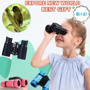 Binoculars for Kids Best Gifts for 3-12 Years Boys Girls High-Resolution Optics Shockproof Mini Kids Binocuolars Toys Folding Small Telescope for Bird Watching Camping Outdoor Play