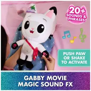 Gabby's Dollhouse: The Movie, Meow-Mazing Interactive Pandy Paws Plush Toy with 3 Accessories and Removable Bag, Kids Toys for Girls and Boys Ages 3 and Up