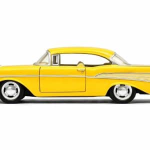 Kinsmart Canary Yellow 1957 Chevy Bel Air 2 Door Coupe 1/40 Scale Diecast Car by Kinsmart