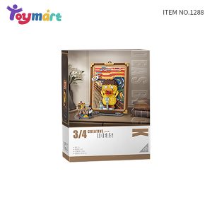 TOYMART Scream Duck Funny Wall Art Mini Building Blocks Set 893PCS – Cute 3D Brick Frame, The Scream Parody, DIY Building Toy for Teens Adults, Art Gifts, Collectible Decor