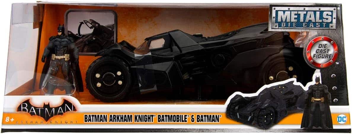 Jada Toys Batmobile 1:24 Scale Diecast Vehicle with Arkham Knight Figure - Image 2