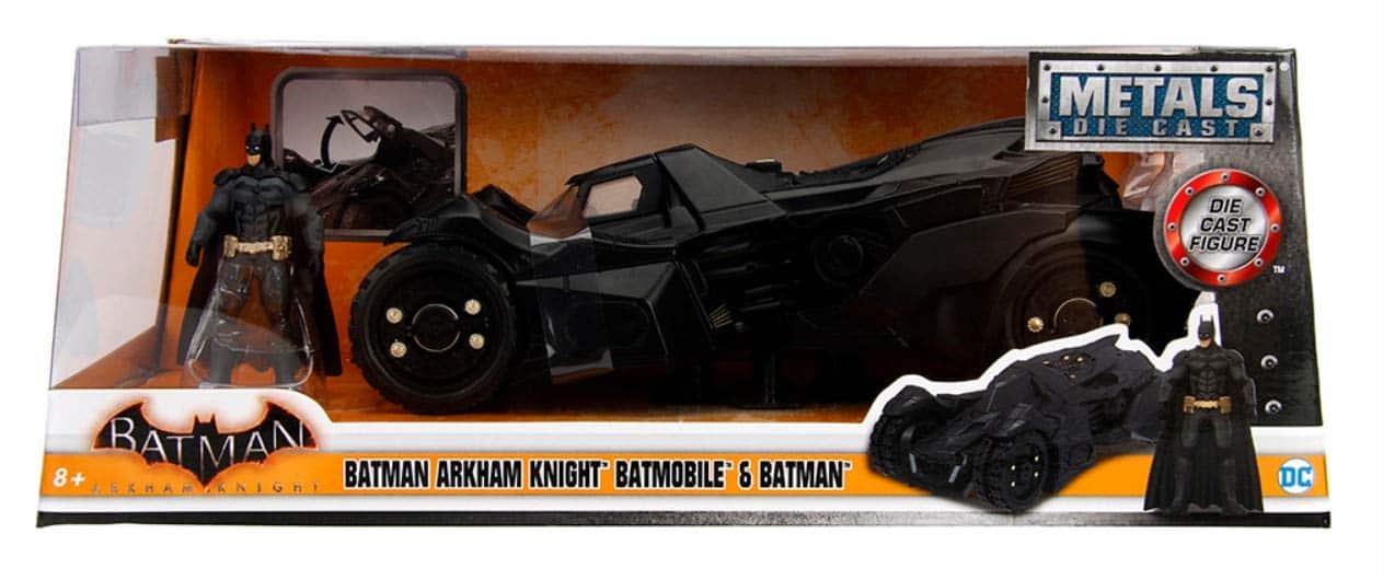 Jada Toys Batmobile 1:24 Scale Diecast Vehicle with Arkham Knight Figure