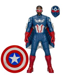 Marvel Avengers Captain America: Brave New World Flight Mode Action Figure with Accessories, 9-Inch-Scale (22 cm) Super Hero Toys for Kids Ages 4+