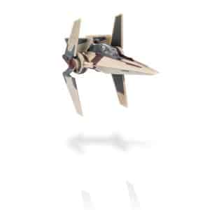 Star Wars Micro Galaxy Squadron V-Wing Starfighter (Armada Edition) - 3-Inch Vehicle with Radiator Wings Plus Two 1-Inch Micro Figure Accessories