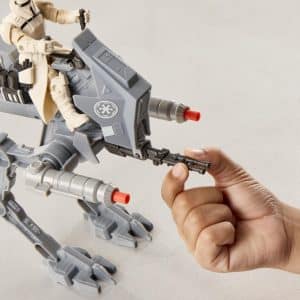 Star Wars Action Verse the Mandalorian and Grogu AT-RT and Imperial Driver Playset