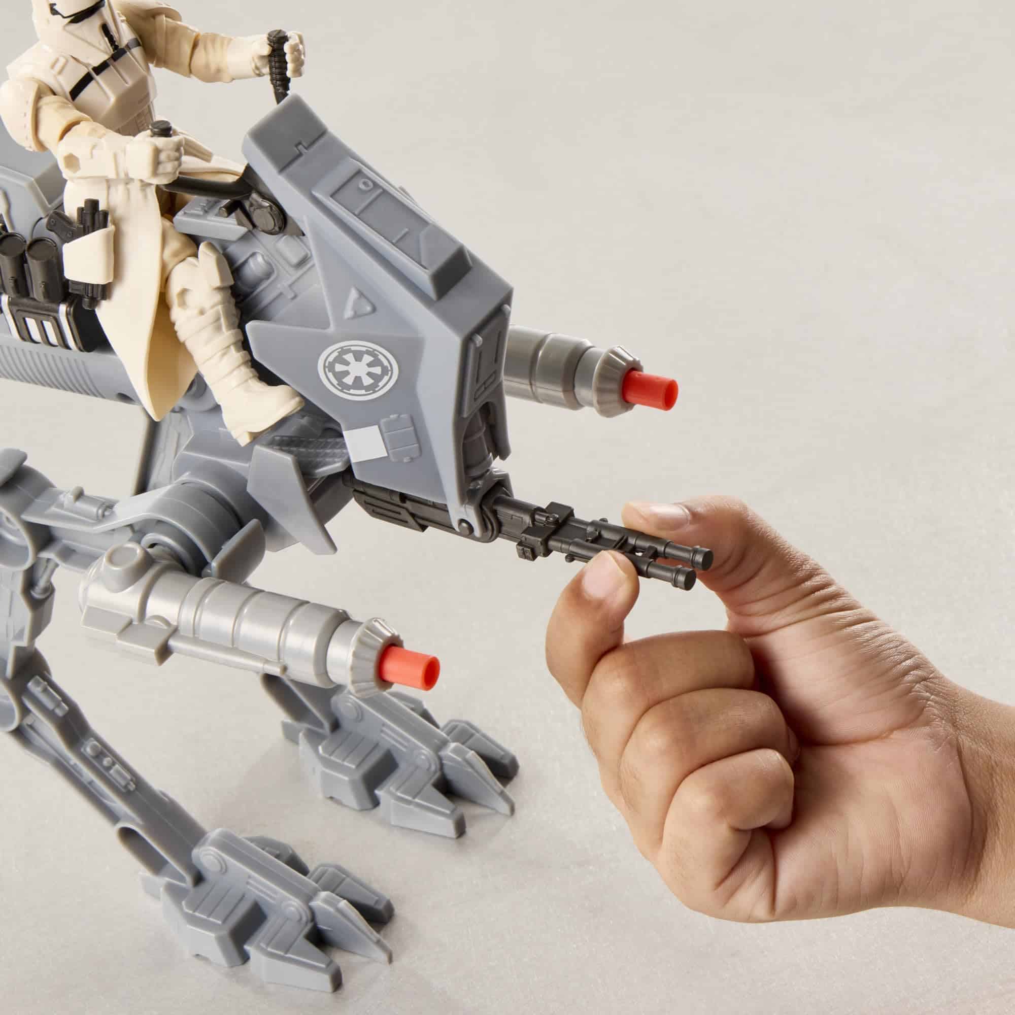 Star Wars Action Verse the Mandalorian and Grogu AT-RT and Imperial Driver Playset