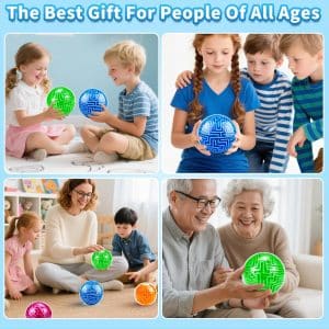 Brain Teaser Puzzles Game - 3D Maze Ball with Hard Challenges for Kids Adults - Gravity Memory Sequential Puzzles Gifts
