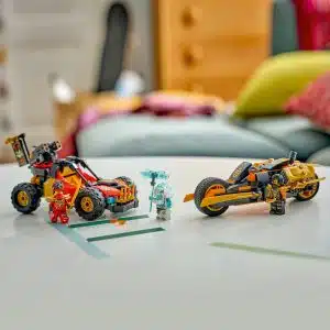 LEGO® NINJAGO® Kai and Cole’s Combiner Vehicles 71864 Pretend Play Building Set for Kids with 2 Transforming Toy Vehicles and 3 Minifigures - Fun Playset Idea for Boys and Girls Aged 7+
