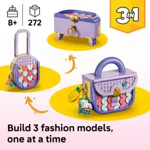 LEGO® Creator 3 in 1 Art Fashion Bag with Storage 31391 Building Toy for Kids Fashion Design Kit with 3 Construction Options Handbag, Suitcase or Storage Box - Playset Idea for Girls and Boy Aged 8+
